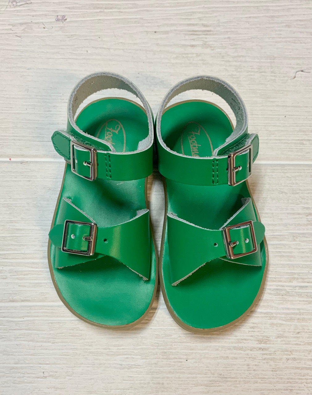 green sandals size 10