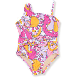 Shade Critters Pink Swirl Wrap 1 Shoulder Swimsuit