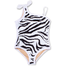 Shade Critters Zebra Sequin 1 Shoulder Swimsuit