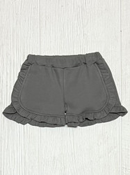 Lily Pads Charcoal Knit Basic Ruffle Shorts