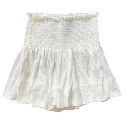 Queen of Sparkles White Pleat Swing Shorts
