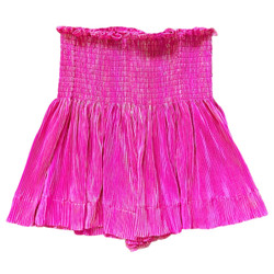 Queen of Sparkles Hot Pink Pleat Swing Shorts