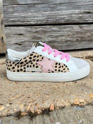Vintage Havana Kids Pink Laced Cheetah Sneaker