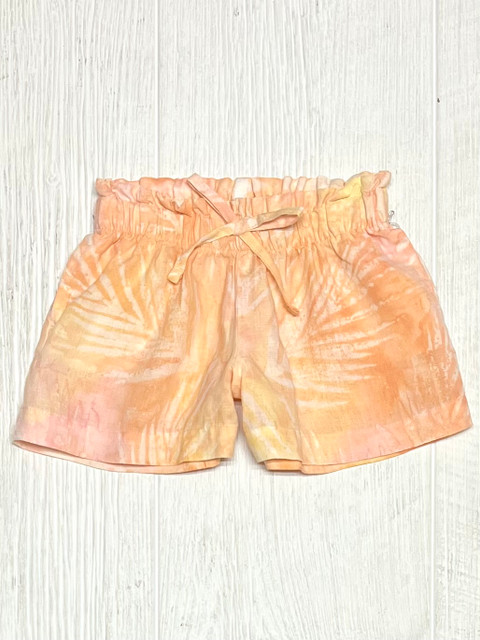 Bella Dahl Sunset Palm Print Ruffle Waist Flowy Short