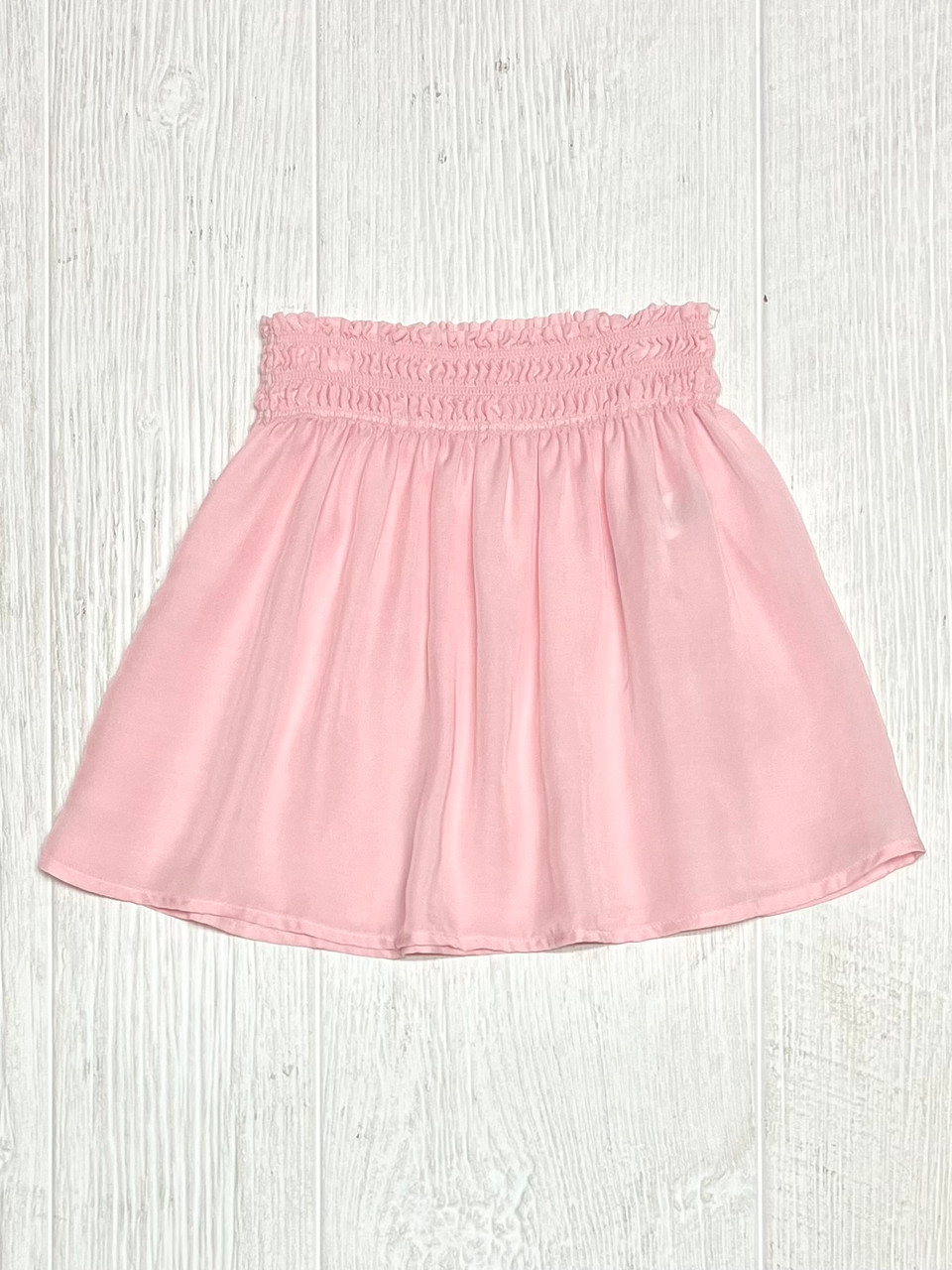 Bella Dahl Pink Daquiri Smocked Flutter Skirt Lily Pads Boutique