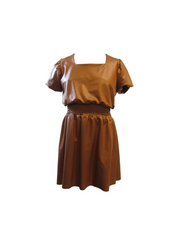 TruLuv Camel Layer Ruffle Skirt Dress
