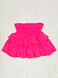 Tweenstyle Neon Pink Smocked Waist Skirt