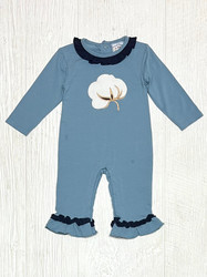 Three Sisters Baby Cotton Applique Girls Romper