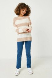 Hayden Mauve/White Stripe Sweater