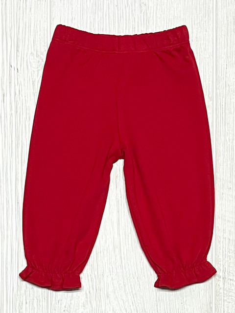 Lily Pads Deep Red Girls Bloomer Pants
