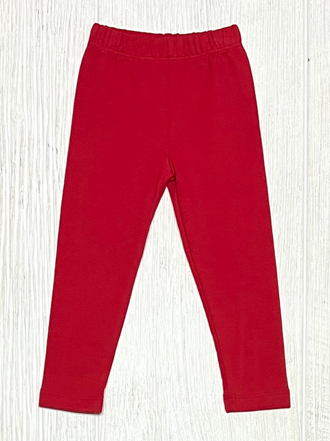 Lily Pads Deep Red Straight Leggings