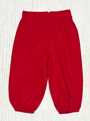 Lily Pads Deep Red Corduroy Bloomer Pants