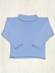 Lily Pads -  Sky Blue Roll Neck Sweater