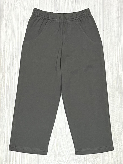 Lily Pads Boys Knit Pants with Pockets- Charcoal