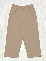 Lily Pads Boys Knit Pants with Pockets- Sand