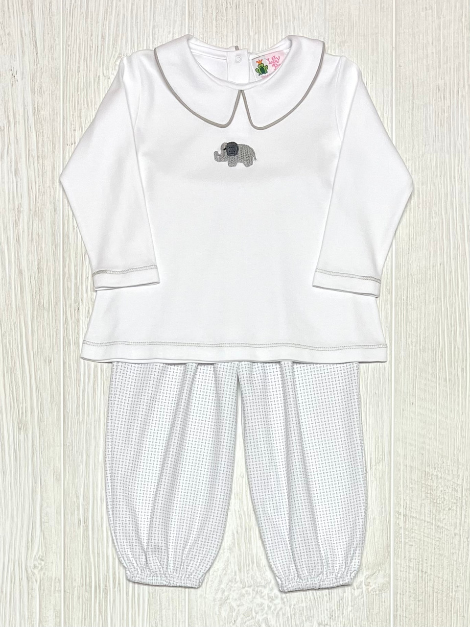 Lily Pads White/Grey Crochet Football Set Lily Pads Boutique