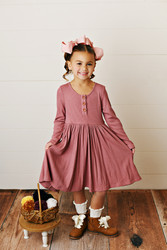 Swoon Berry Waffle Bamboo Dress