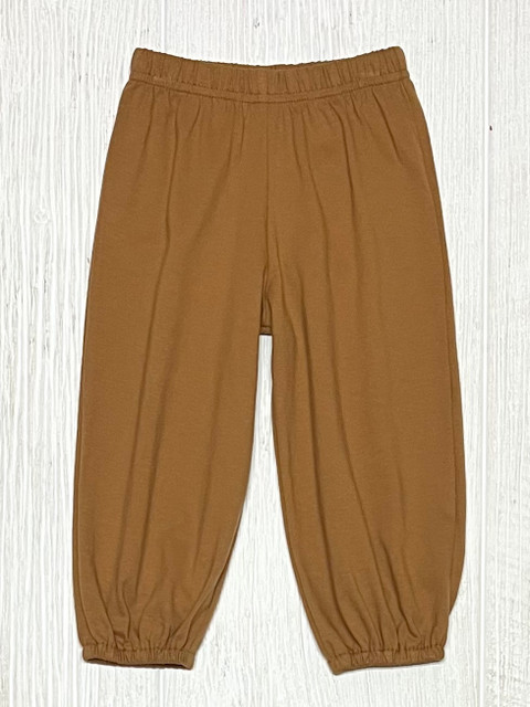 Lily Pads Camel Elastic Bloomer Pants