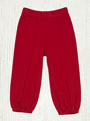 Lily Pads Deep Red Elastic Bloomer Pants
