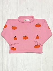 Lily Pads Pink Pumpkins Roll Neck Sweater