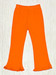 Lily Pads Ruffled Flared Pants- Orange