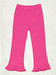 Lily Pads Ruffled Flared Pants- Hot Pink