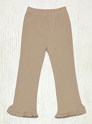 Lily Pads Ruffled Flared Pants- Sand