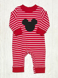 Claire & Charlie Mickey Mouse Boys Knit Applique Romper