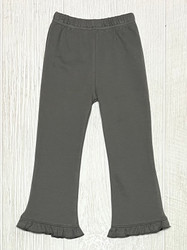 Lily Pads Ruffled Flared Pants - Charcoal