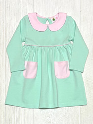Lily Pads Jade/Pink Pocket Dress