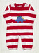 Lily Pads Boy Red Stripe Brontosaurus with Cars Romper
