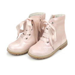 Lamour Blush Pink Shimmer Stellina Lace Boot