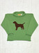 Lily Pads Chocolate Lab Silhouette Roll Neck Sweater