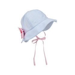 TBBC Breakers Blue Seersucker/Palm Beach Pink Pippa Petal Hat