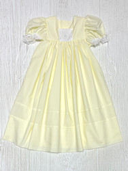 LaJenns Butter Yellow Puff Sleeve Heirloom Dress