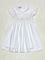Magnolia Baby Yellow Ellen's Classics Smocked Collared Flutters Toddler Dress