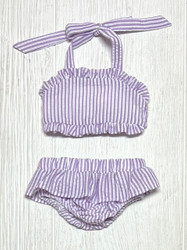 Milly Jay Lavender Stripe 2 Pc Swimsuit