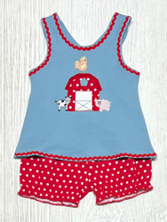 Three Sisters Baby Down on the Farm Applique Bloomer Set