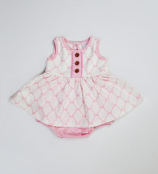 Swoon Pink Bow Print Bliss Bubble Dress