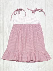 Squiggles Red Stripes & Dots Ruffle Sundress