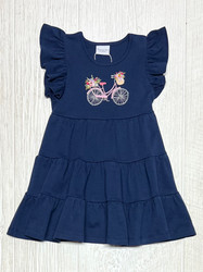 Squiggles Flowers Bicycle 3 Tiered Dress