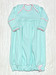 Squiggles Lap Shoulder Daygown- Aqua Wide Stripe/Pink