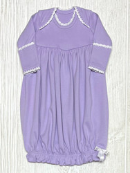 Squiggles Lap Shoulder Daygown- Purple/White