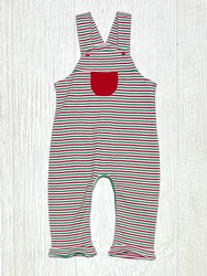 Squiggles Christmas Stripe Pocket Coverall