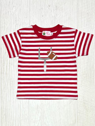 Lily Pads Red Stripe Football Goal Post Tee