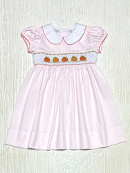 LuLu BeBe Pink Pumpkin Smocked Waist Dress