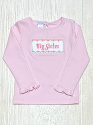 Silly Goose Light Pink Big Sister Ruffle L/S Shirt