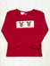 Silly Goose Red Rudolph Ruffle L/S Shirt