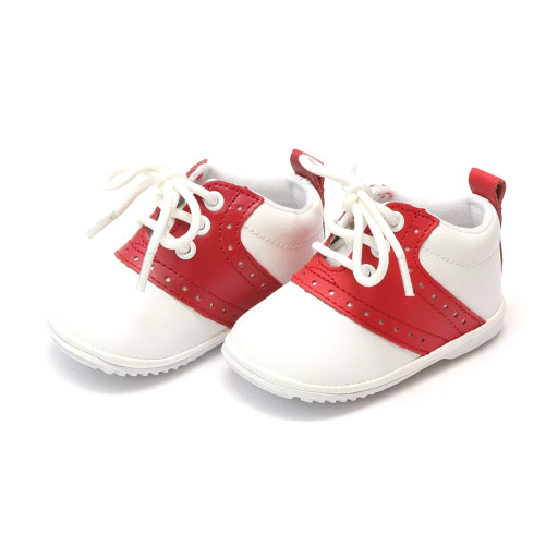 Angel White/Red Oxford Lace Up Shoe
