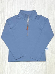 Southbound 1/4 Zip Knit Logo Pullover- Infinity Blue
